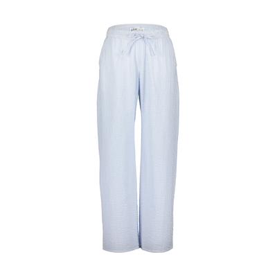 Stoffhose BLUE SEVEN "Stoffhose", Damen, Gr. 42, blau (5271, blau), 100% Baumwolle, Basic, regular fit, Hosen Stoffhose