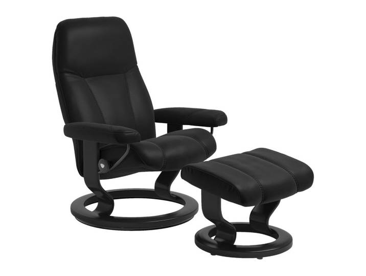 Stressless Relaxsesselset, Schwarz, Holz, Echtleder, Rindleder, Buche, Schichtholz, 75x100x71 cm, Lederauswahl, Stoffauswahl, Relaxfunktion, Wohnzimmer, Sessel, Relaxsessel