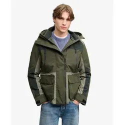 Superdry für Herren. M5012445A Windbreaker Color Block Ultimate grün (L), Lässig, Polyester, Draußen