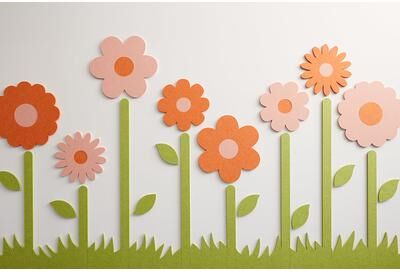 Felt Right Grapefruit Blossoms with Stems   Sound Dampening Pinnable Tiles