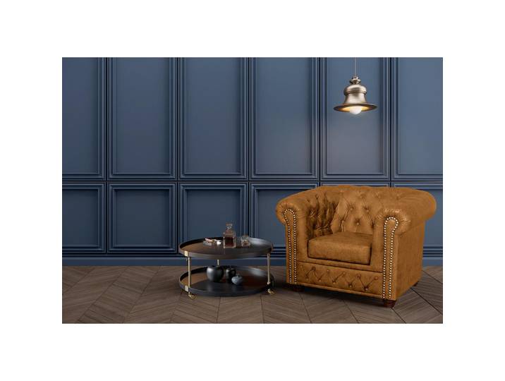 P & B Sessel York, Cognac, Holz, Buche, 104x72x86 cm, Wohnzimmer, Sessel, Sonstige Sessel