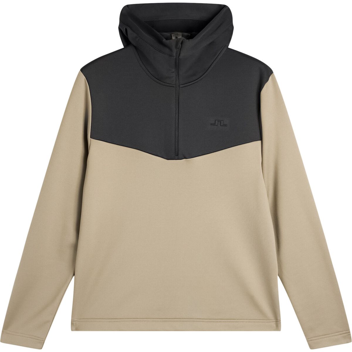 J.Lindeberg Maclean Quarter Zip Hood brindle (U144) S GMJS16840-U144-S