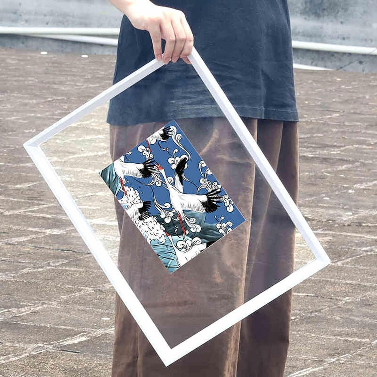 Dubbelzijdig Fotolijst Zwevend Frame Wit 8-Inch
