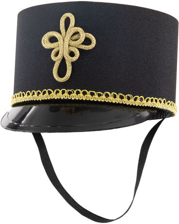 buttinette Funkenhut "Uniform", schwarz/gold