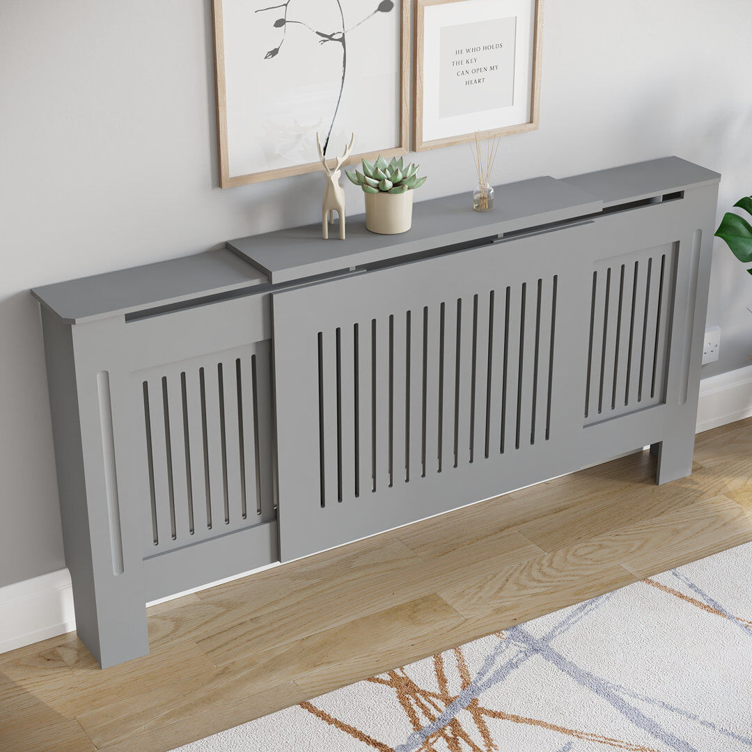 Marlow Home Co. Amberlie Panel Adjustable Radiator Cover Home Entryway Hallway Furniture 82cm H X 204cm W X 20.5cm D