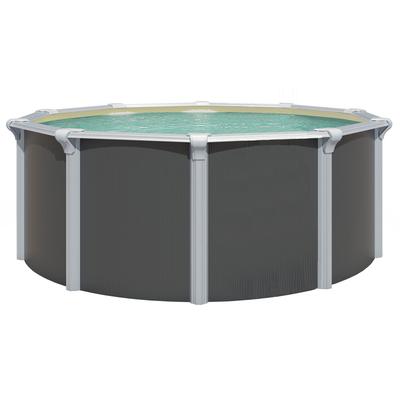 Rundpool KWAD "Green line Evolution", beige (design, innenfarbe: sand), H:132cm Ø:460cm, Schwimmbecken, Rundpool, 4,6x1,32 Design Folie in blau, sand oder grau erhältlich