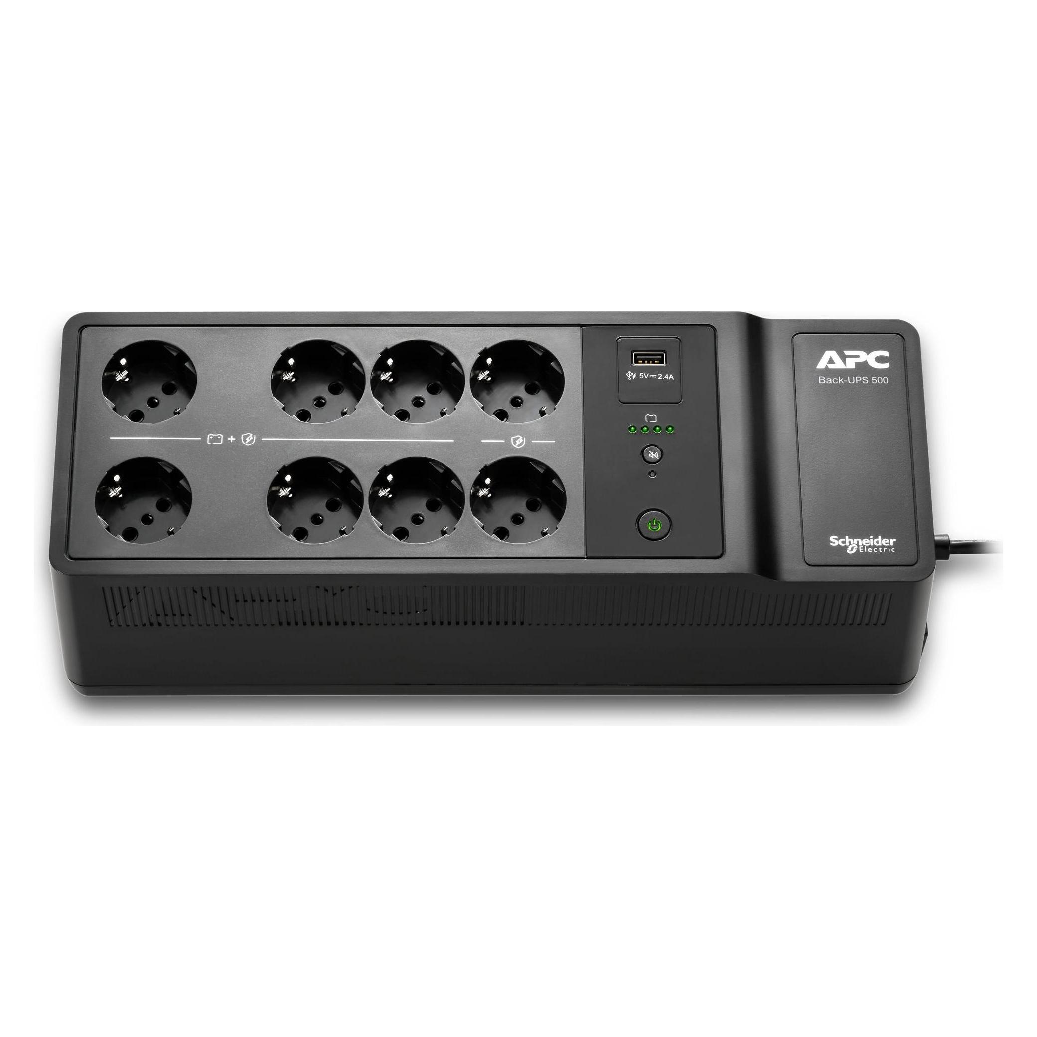 APC BACK-UPS 500VA 8 ITALIAN (500 VA, 300 W, Standby USV) (BE500G2-IT)