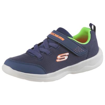 Sneaker SKECHERS "SKECH-STEPZ 2.0", Mädchen, Gr. 28, Textil, bunt (navy, apfelgrün), Lederimitat, Textil, Schuhe Sneaker, zum Schlupfen, Freizeitschuh,, Größenschablone zum Download