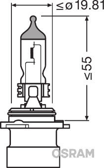 Osram Glühlampe, Fernscheinwerfer Original 9006xs