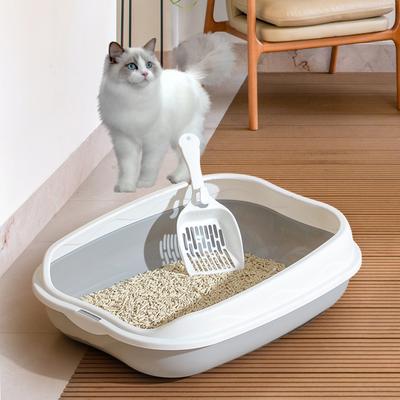 Discount Dollar Deals Spatter proof Semi Enclosed Litter Box For Cats Large Easy To Clean Toilet For Kittens And Adults Spatter proof Semi Enclosed Litter Box For Cats Large Easy To Clean Toilet For Kittens And Adults