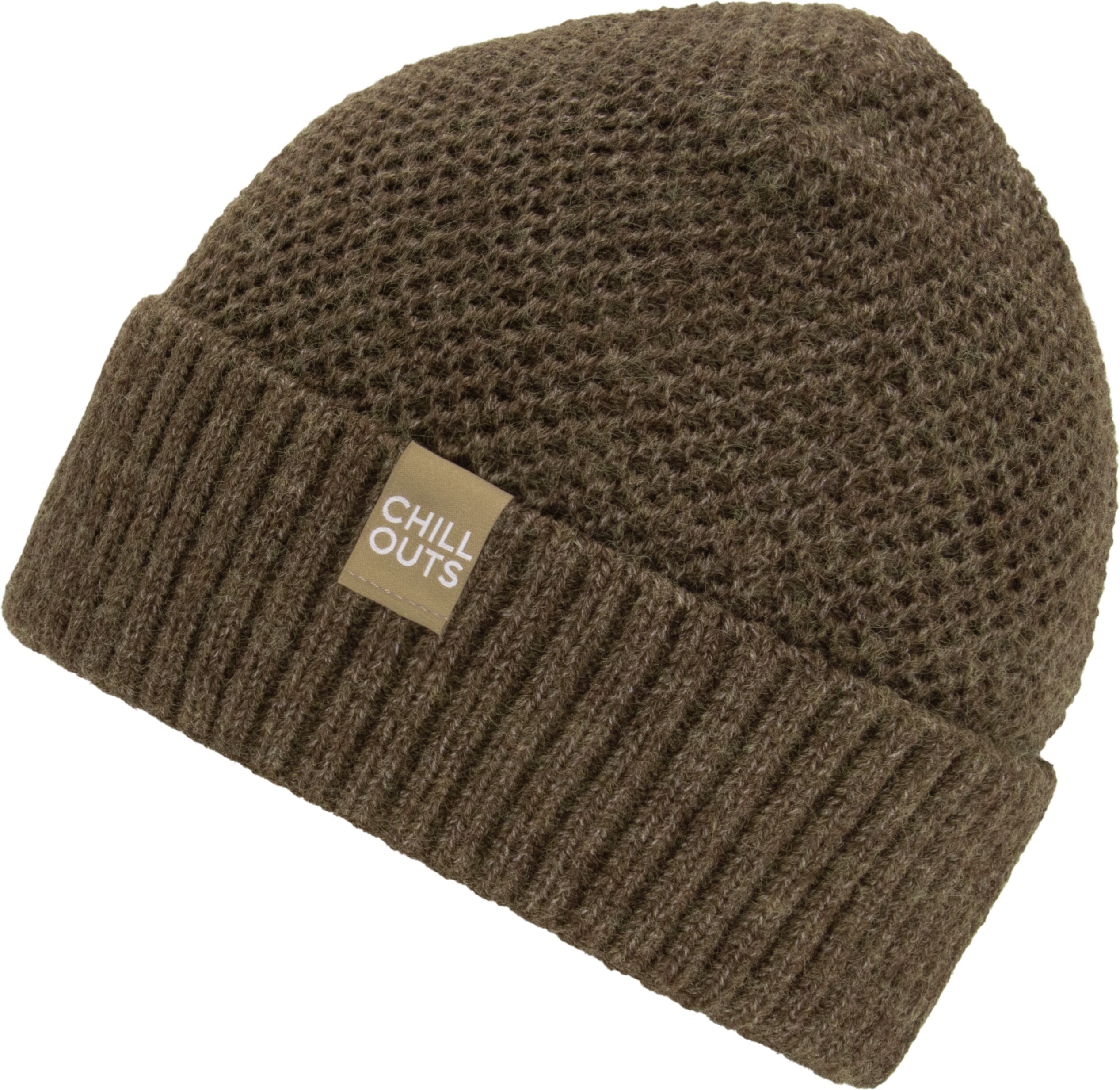 Beanie CHILLOUTS "Jonah Hat", schwarz braun, Strick, Obermaterial: 70% Polyester, 30% Baumwolle, Mützen Beanie, Wärmende Strick-Beanie für den urbanen Lifestyle schwarz braun Einheitsgröße