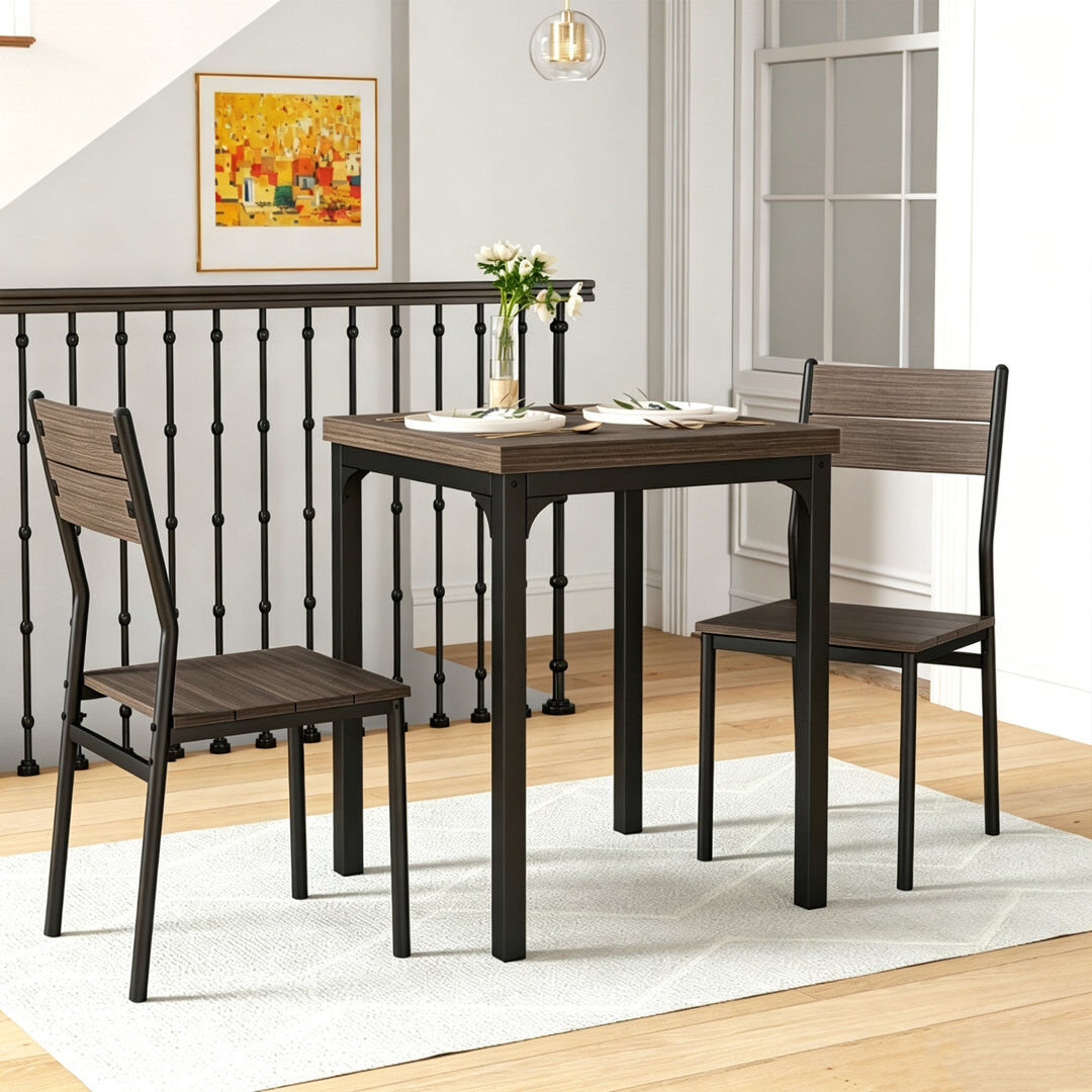 Canora Grey Dining Set Grey/Gray+Black