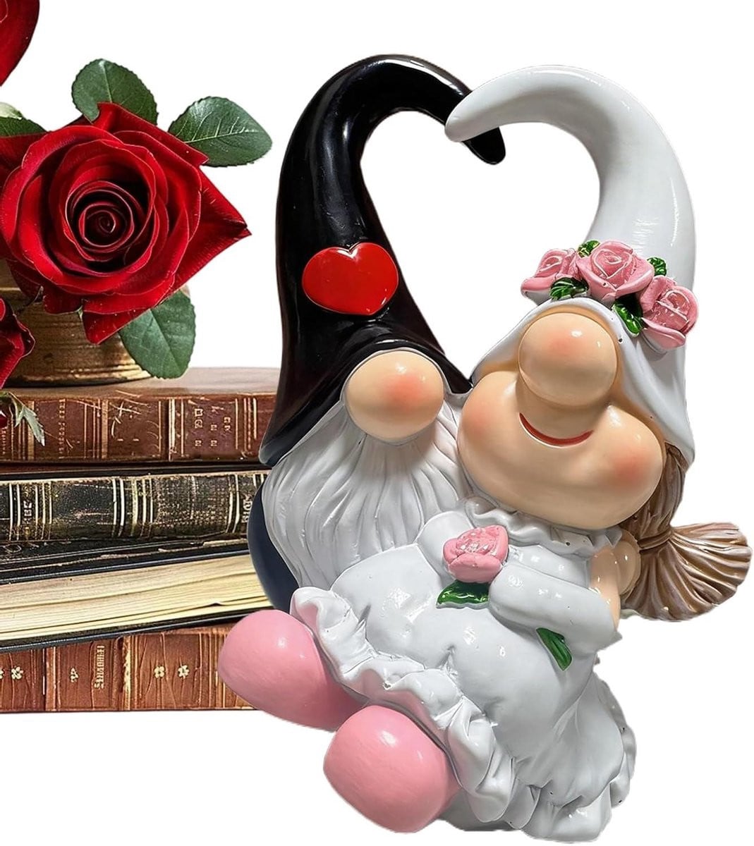 Handgemaakt Miniatuur Kabouter Beeldje van Hars voor Tafeldecoratie
