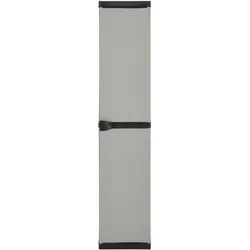 vidaXL Garten-Lagerschrank mit 3 Böden Grau & Schwarz 34x40x168 cm