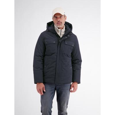 Outdoorjacke LERROS "Funktionsjacke aus wind und wasserabweisendem Kordgewebe", Herren, Gr. XL, schwarz (blau night), 100% Polyester, Jacken Outdoorjacke
