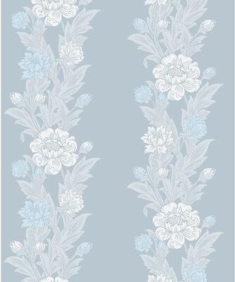 Seabrook Designs Blooming Stripe Nonwoven Unpasted Wallpaper
