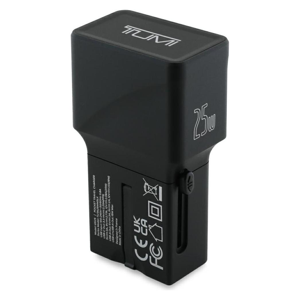 Tumi Power Charger Travel Adapter 25W USB-C / USB-A black (25 W) (TUTA25WMSLK)