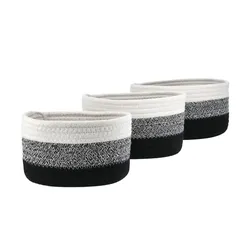 Aufbewahrungskörbe  3er Set   ¦ mehrfarbig ¦ Polyester,Baumwolle ¦ Maße (cm): B: 23 H: 13 T: 18.0