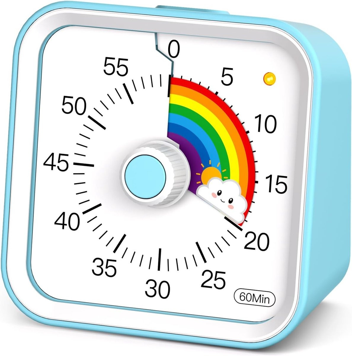 Stille visuele timer met pauzefunctie voor educatie en tijdbeheer, 60 minuten countdown timer voor ADHD en taken