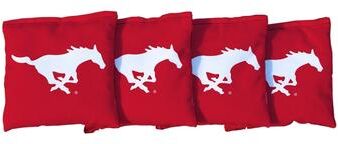 Skip's Garage Southern Methodist University Mustangs Red Cornhole Bags