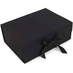 Flat Pack Gift Box - Extra Large  (33x25x12cm) - Black