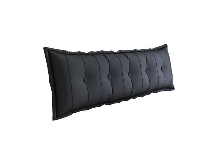 Vercart Rückenkissen Plüsch Schwarz 160 cm, Mode, Rechteckig, 50x160 cm, Heimtextilien, Wohntextilien, Kissen, Rückenkissen