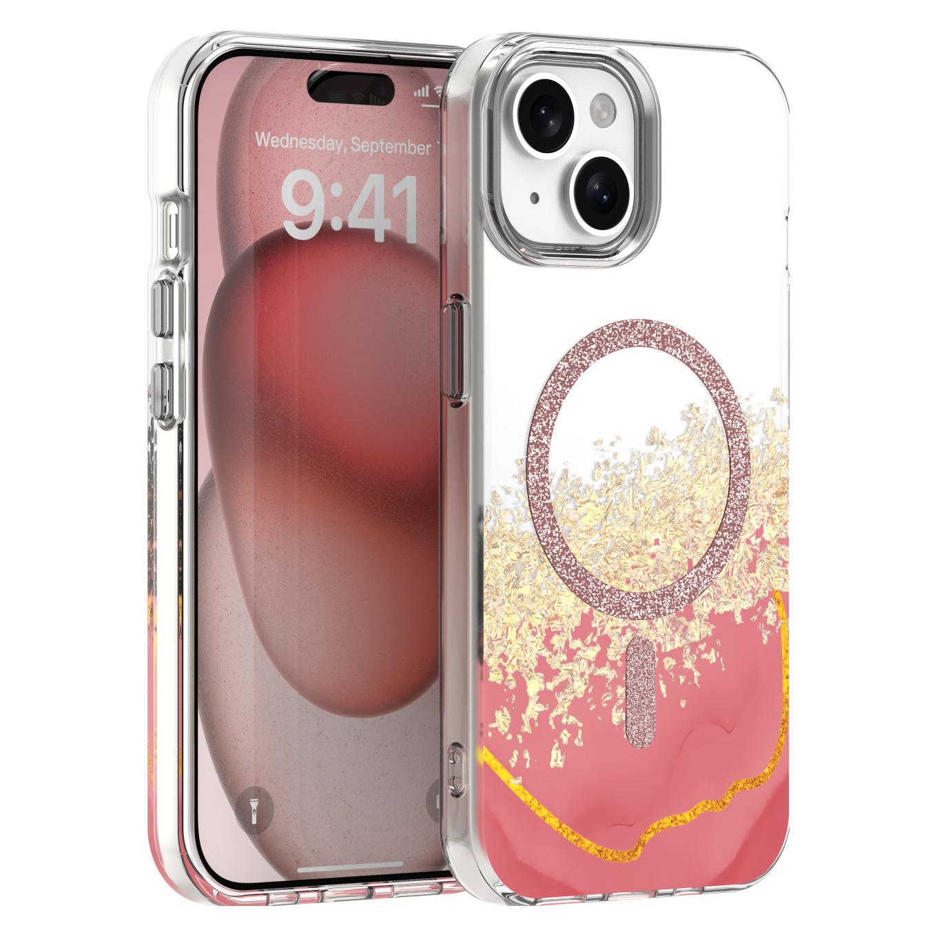 OEM Epoxy Mag case for iPhone 13 / 14 6,1" pink (Apple iPhone 13, Apple iPhone 14) (GSM274817)