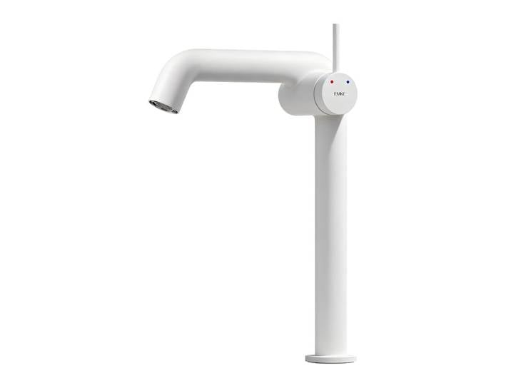 WASCHTISCHARMATUR Wasserzulaufrohr aus Edelstahl Weiß Matt 31/22 cm