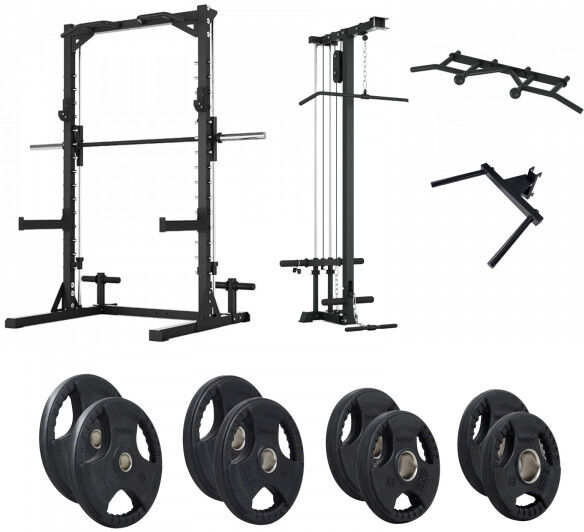 Taurus MS3 Pro Smith & Half Rack Taurus MS3 Black + Attachments + 75kg Rubber...
