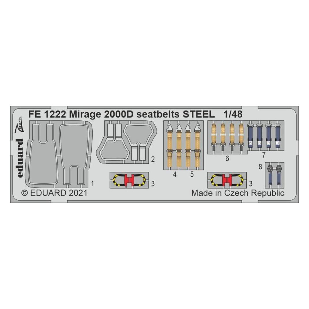 Eduard Mirage 2000D seatbelts STEEL 1/48 KINETIC (FE1222)