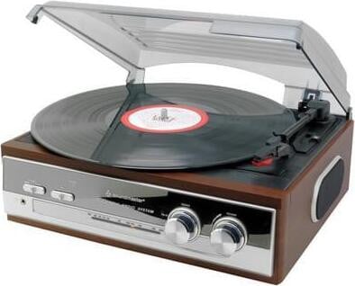 Soundmaster PL 186 Platenspeler met FM-radio en 30 Watt vermogen