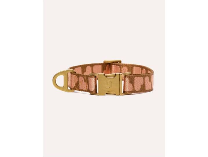 Dogguo Hondenhalsband HEART-COLLAR-BROWN/APRICOT-XS