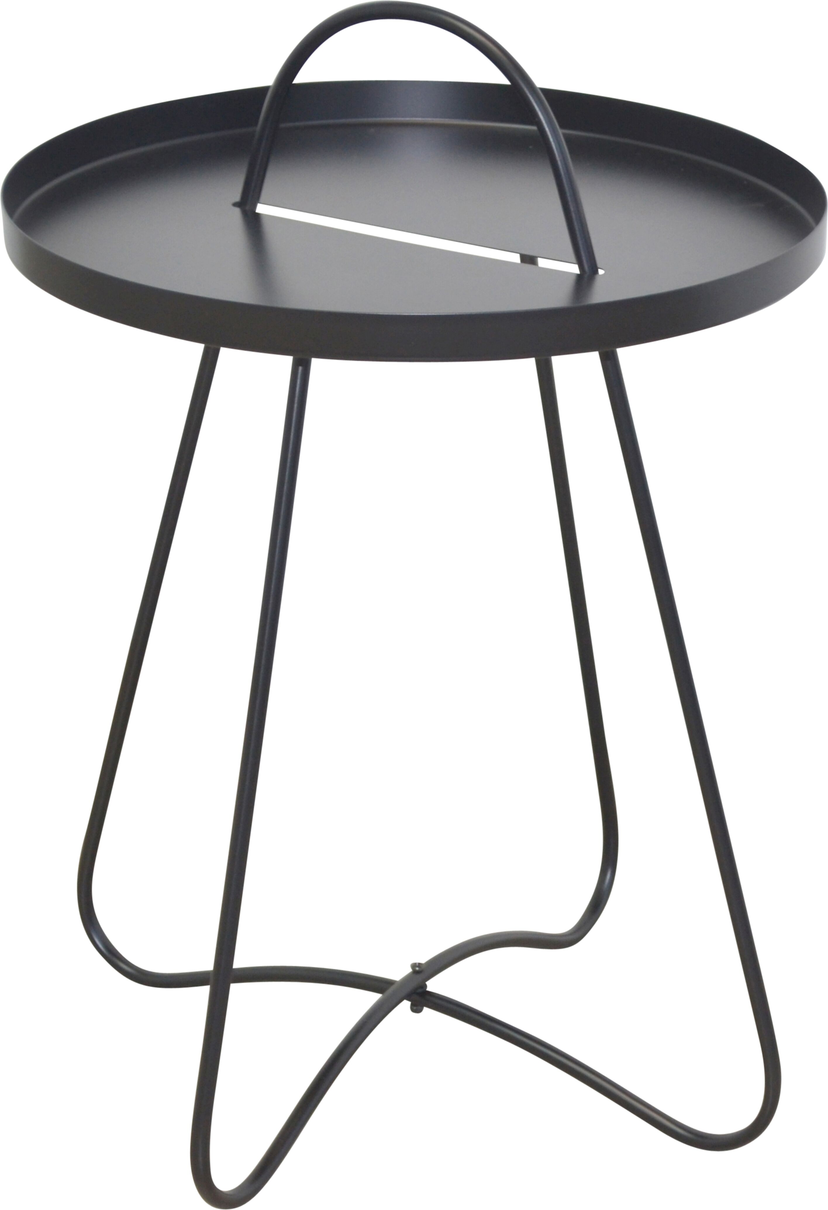 Beistelltisch, schwarz (schwarz, schwarz, schwarz), B:40cm H:57cm T:40cm, HOFMANN LIVING AND MORE, Tische, Beistelltisch, Metallplatte schwarz, schwarz, schwarz B/H/T: 40cm x 57cm x 40cm