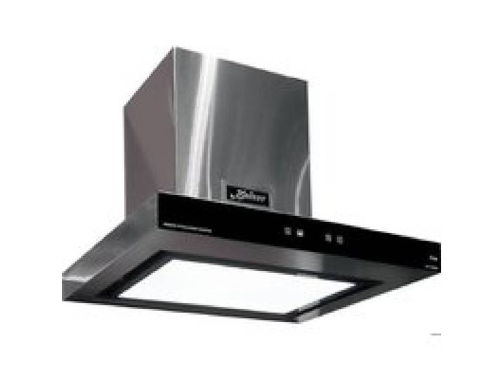 Kaiser Hotte aspirante murale 60 cm verre noir Hotte AT 6433 Eco Évacuation & recyclage FullTouch LED Inox Anti Touch