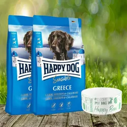 Happy Dog Supreme Sensible Greece 2 x 11 kg + Happy Dog Keramik Napf *geschenkt*