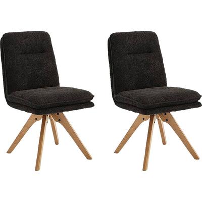 Esszimmerstuhl HOME AFFAIRE "Valencia", grau (anthrazit, braun, anthrazit), H:92cm T:68cm, Metall, Stühle, Esszimmerstuhl, verschiedene Gestelle in Holz oder Metall