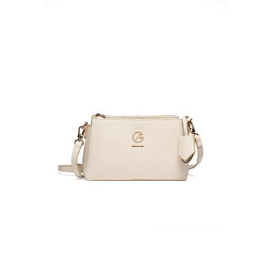 Schultertasche GATTINONI "Denise Soft Medium Crossbody Bag Damen", Damen, Gr. B/H/T: 7cm x 17cm x 7cm onesize, milk, Polyurethan, Taschen Schultertasche, Schultertasche Damen, Abendtasche, Fashion, Lifestyle, Sale