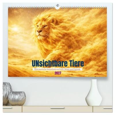 UNsichtbare Tiere - Eine poetische Sammlung aus Licht, Nebel und Fantasie (hochwertiger Premium Wandkalender 2027 DIN A2 quer), Kunstdruck in