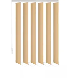 KS Handel 24 Lamellenvorhang Schiebevorhang fertiges Komplettsystem (latte macchiato, 100x180 cm)