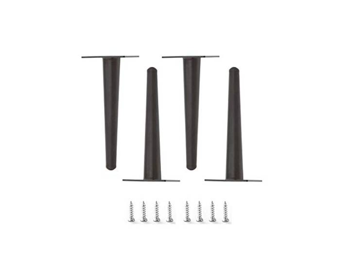 JGHITROME Möbelbeine, Möbelstützfüße, 4 x Möbelbeine, für Betten, Kleiderschränke, Schränke, Stühle, Badezimmer, rutschfest, verschleißfest, langlebig, wasserdicht, Sofa-Füße (Schwarz, 25 cm / 10in)