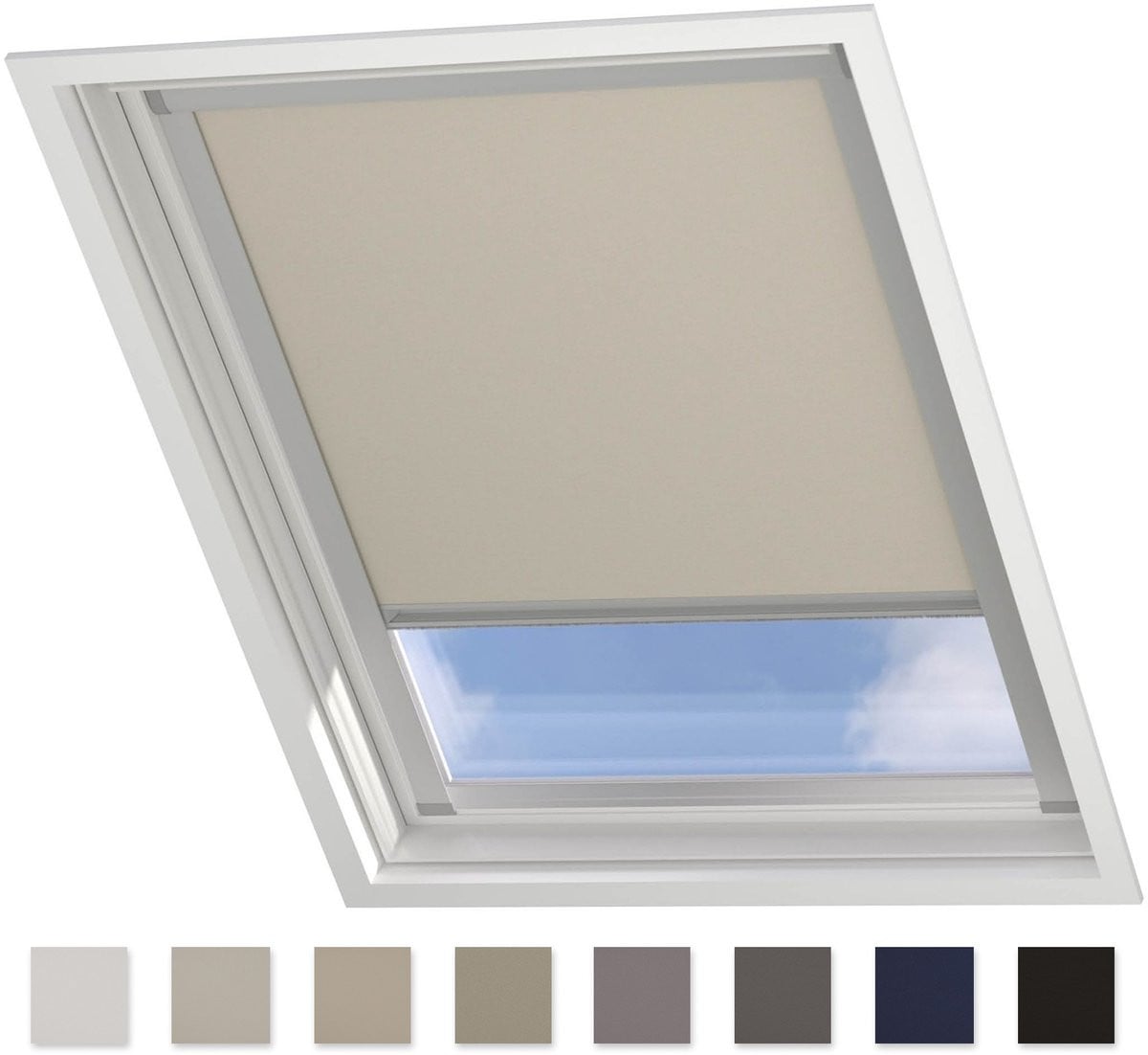 DTCH Dakraam Rolgordijn Trend Verduisterend Sand voor VELUX UK06
