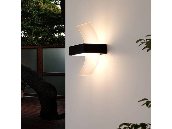 LED Außenwandleuchte SKADI Lucande, alu / grau / zink, Metall, Modern