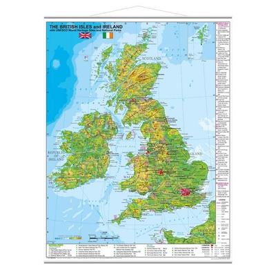 The British Isles and Ireland with UNESCO World Heritage Sites and National Parks (engl.), Karte von Heinrich Stiefel, Stiefel Eurocart