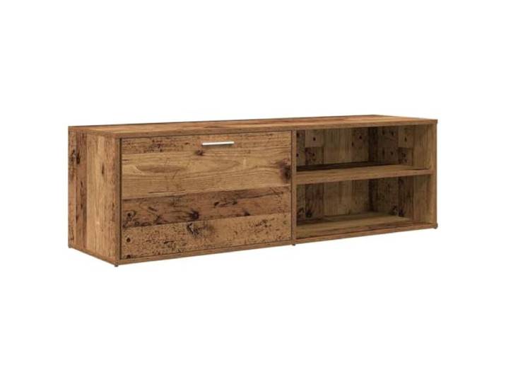 LKJephalotrope TV-Schrank Altholz-Optik 120x34x37 cm Holzwerkstoff Kompaktes Lowboard im rustikalen Design mit viel Stauraum für Receiver und Deko im Wohnzimmer oder Schlafzimmer.