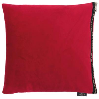 Dekokissen APELT "TASSILO" Gr. 1, rot (rot, unifarben), B:45cm L:45cm, Polyester, Dekokissen_Sitzkissen_Kissenhüllen, Uni, Samt, Kissenhülle mit Füllung, 1 Stück
