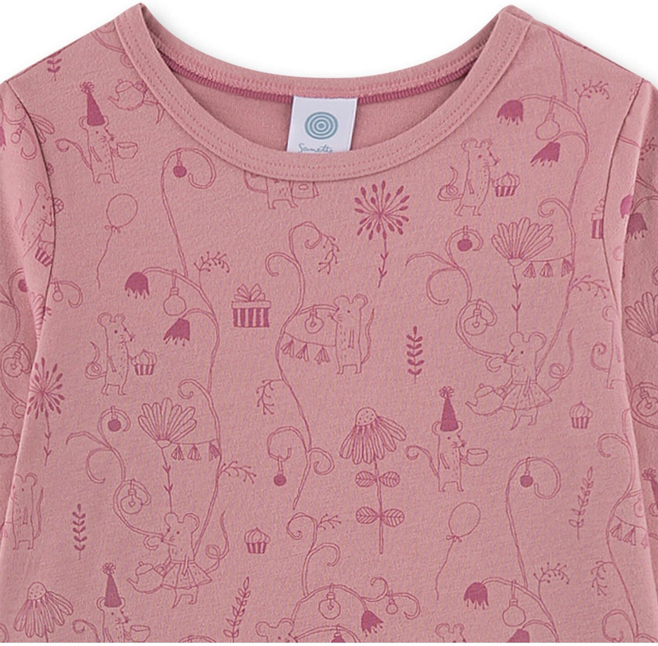 Schlafanzug SANETTA "Pyjama", Jungen, Gr. 104, pink (rosa), Obermaterial: 100% Baumwolle CO(Bio)., Homewear-Sets Schlafanzug