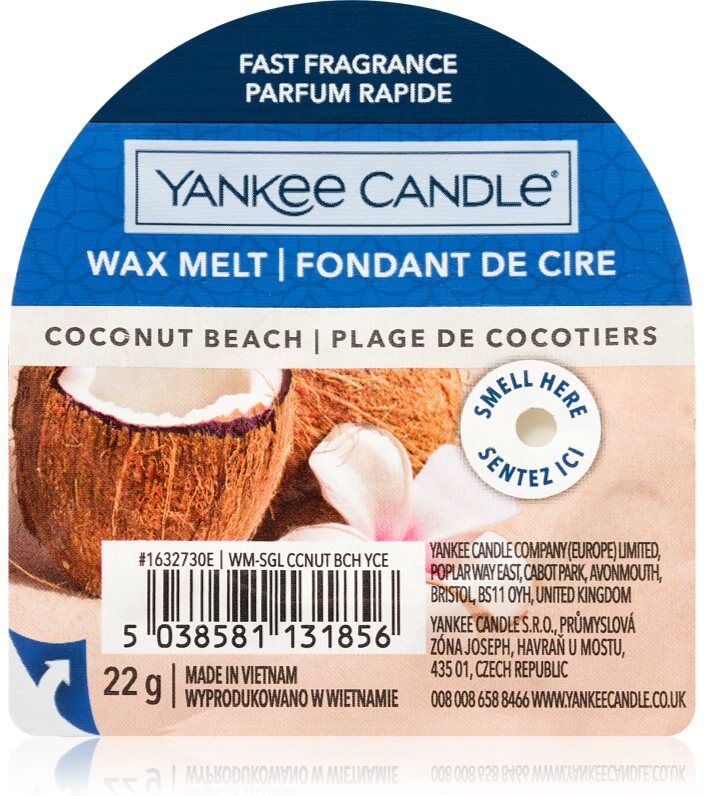 Yankee Candle Coconut Beach tartelette en cire 22 g