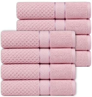 Ample Decor Ultra Soft Cotton Hand Towels -18 X 28 Inch - 8 Pcs