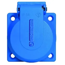 PROTEC Einbausteckdose SCHUKO blau IP54 PSES 54