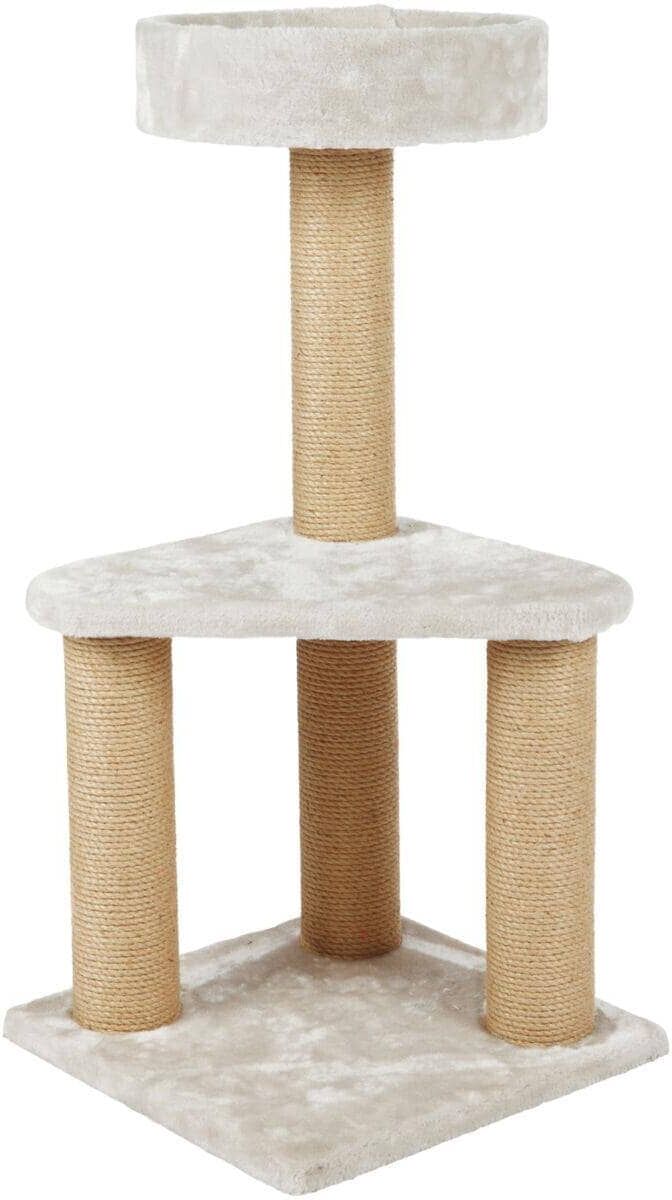 Kratzbaum TRIXIE "Ivan 82 cm", beige (hellgrau), B:41,8cm H:82cm T:39,8cm, Holz, Jute, Plüsch, Sisal, Kratzbäume, Kratzbaum hellgrau B/H/T: 41,8cm x 82cm x 39,8cm